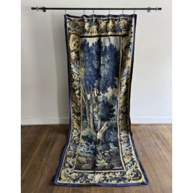 French French Antique Tapestry With Border For Sale - Image 3 of 3