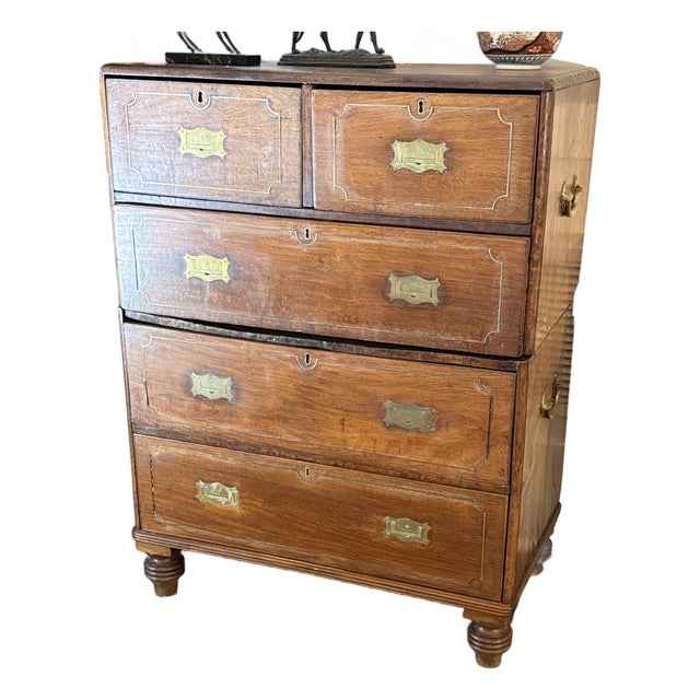 Early 19th Century Fantastic English Campaign Chest For Sale