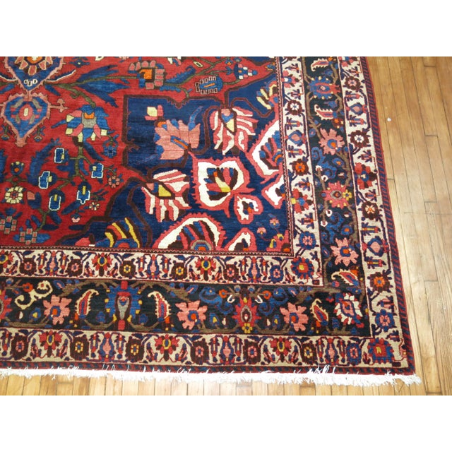 Rustic European Oversize Traditional Bakhtiari Rug, 10'8'' X 14'9'' For Sale - Image 3 of 10