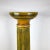 19th Century French Mustard Yellow and Light Green Faience Majolica Glazed Ceramic Column Pedestal with round top and...