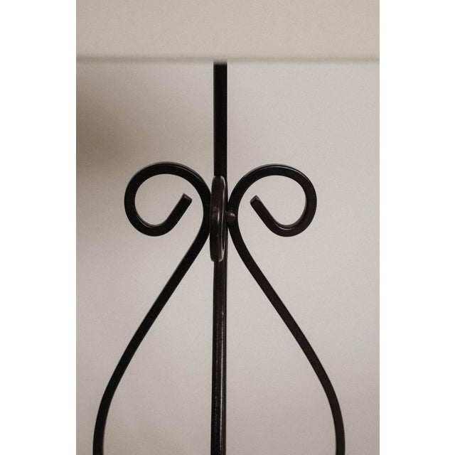 Large Scrollwork Metal Table Lamp For Sale - Image 5 of 8