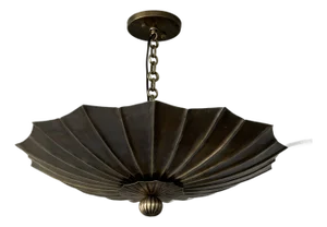 Antique Brass Pendant Light, Handmade Vintage Ceiling Light Fixture