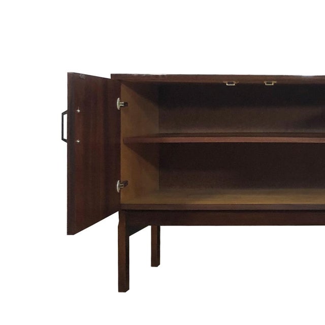 Wood Vintage Polish Sideboard with Op Art Motif, 1970s For Sale - Image 7 of 8