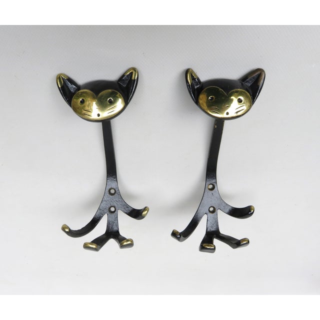 Black Brass Animal Cloakroom Hook by Walter Bosse, 1950s, Set of 12 For Sale - Image 16 of 18