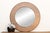 Brown 48" Dm Walnut Finish Round Inlay Mirror For Sale - Image 8 of 8