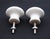 Pair of Vintage 1.25 In. White Ceramic Round Cabinet Knobs For Sale - Image 4 of 4
