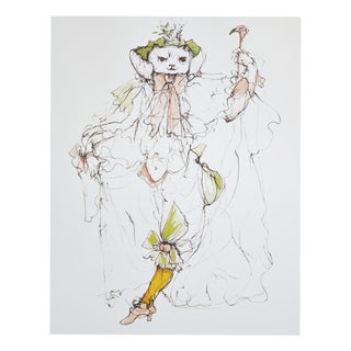 Original Les Chats Poster by Leonor Fini, 1986 For Sale