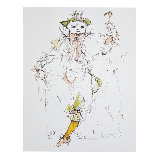 Original Les Chats Poster by Leonor Fini, 1986 For Sale