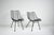 Woodard Black Cafe Set with Round Glass Table & Two Dining Chairs, 1950s, Attributed For Sale - Image 4 of 12