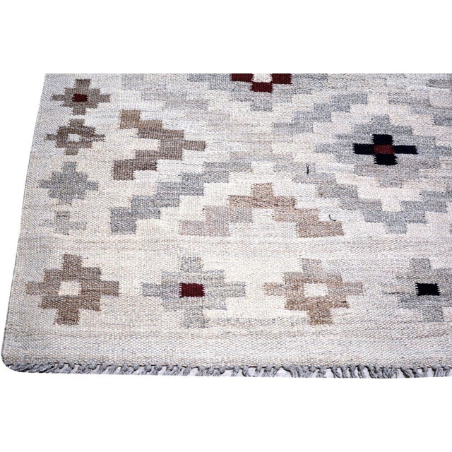 Islamic Afghan Navajo Style Hand Knotted Wool Rug, 6'2''x9'4'' For Sale - Image 3 of 4