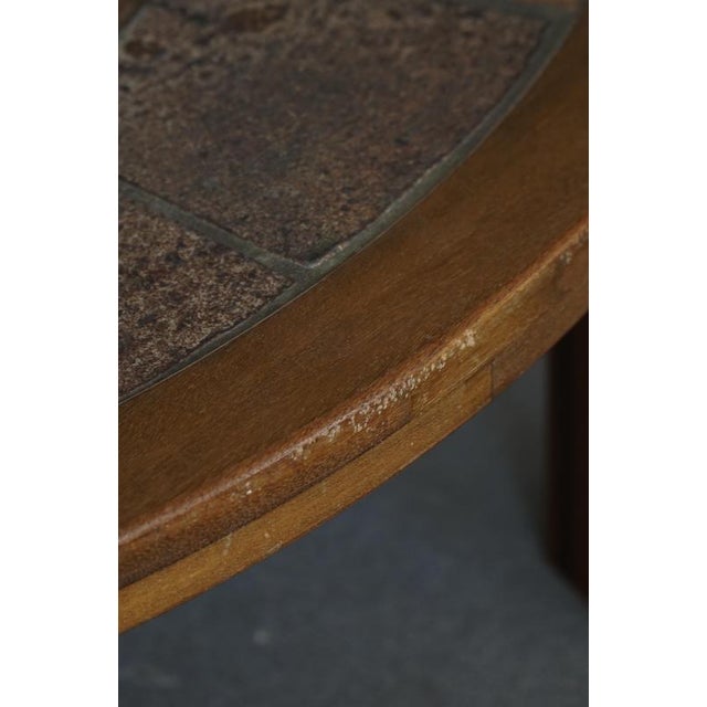 Mid-Century Danish Wood Coffee Table with Ceramic Tile Top by Tue Poulsen, 1970s For Sale - Image 18 of 18