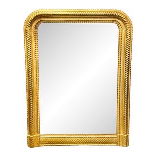 19th C. French Louis Philippe Water Gilded Mirror For Sale