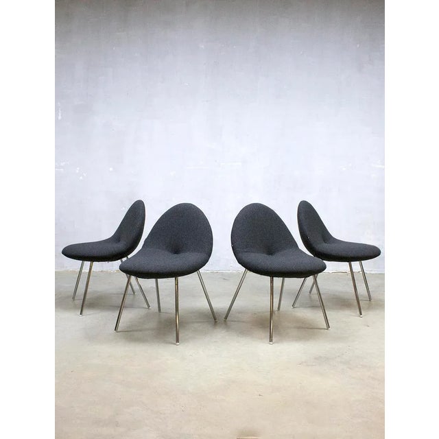 Mid-Century Modern Little Conco Dining Chairs by Michiel van der Kley for Artifort, 2006, Set of 4 For Sale - Image 3 of 5