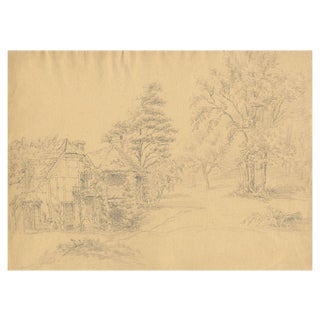 Monro, Timber-Framed Cottage, Possibly Near Bushey, Early 19th Century, Graphite Drawing For Sale