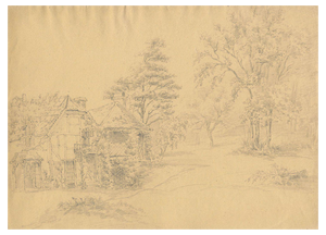 Monro, Timber-Framed Cottage, Possibly Near Bushey, Early 19th Century, Graphite Drawing