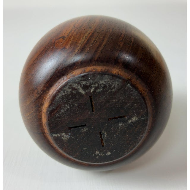 Pair of 1950s Exotic Turned Wood Vessels - Weed Pots For Sale - Image 9 of 10
