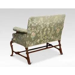 Queen Ann Style Walnut Framed Settee, 1890s For Sale - Image 3 of 8