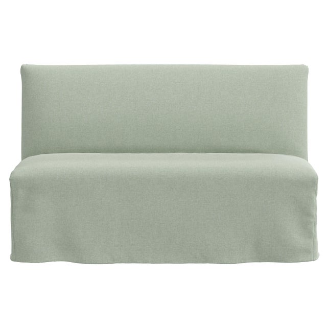Contemporary Slipcover Dining Banquette in Zuma Seafoam For Sale - Image 3 of 6