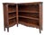 Antique French Corner Bookcase Carved Oak Louis XV Revival Open Shelves C1920 For Sale