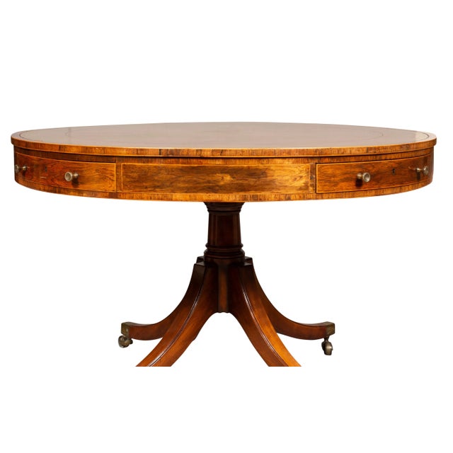 Late Regency Mahogany And Rosewood Drum Table For Sale - Image 12 of 12