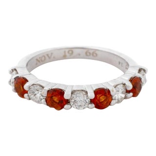 18k White Gold, Diamond and Citrine Ring For Sale