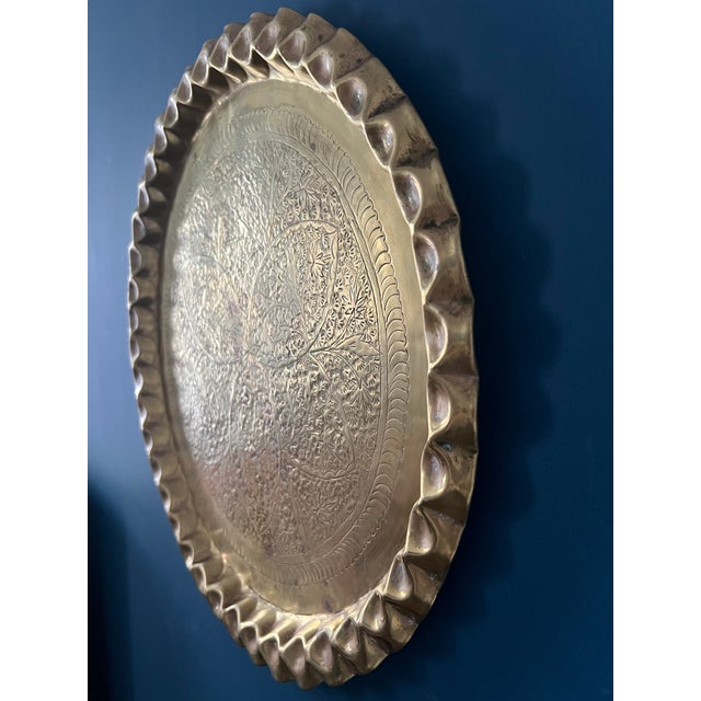 Large 1900’s Brass Plate Wall Hanging/ Tray For Sale In New York - Image 6 of 12