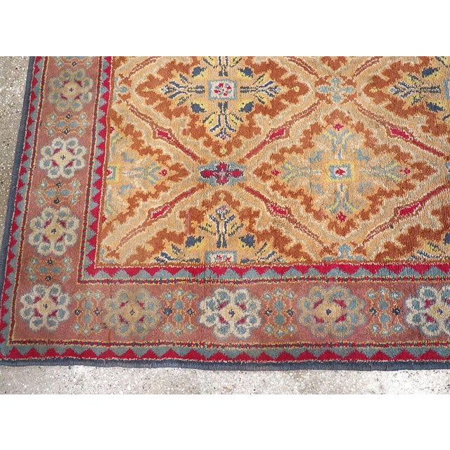 Mid 20th Century Galerie Shabab Collection Mid-20th Century Indian Cotton Agra Accent Rug For Sale - Image 5 of 8