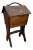 Antique Primitive Sewing Cabinet – Slant-Lid Yarn & Thread Box on Stand For Sale