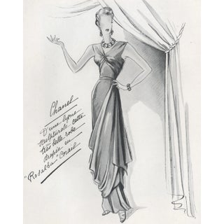 1939 French Fashion Print-Chanel For Sale