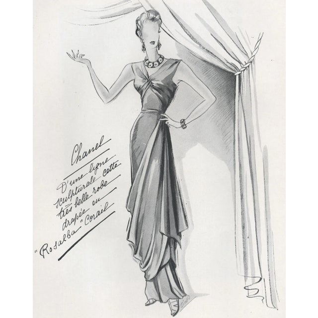 1939 French Fashion Print-Chanel For Sale