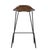 Matthew Izzo Home Tackshop Leather Seat and Iron Base Counter Stool For Sale - Image 4 of 6