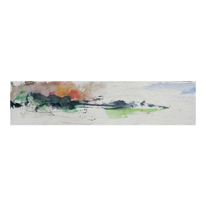 2009 George Turner Abstract Mountain Sunset Landscape Painting