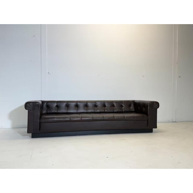 1960s Mid-Century Model 5407 Sofa in Leather attributed to Edward Wormley for Dunbar, 1960s For Sale - Image 5 of 18