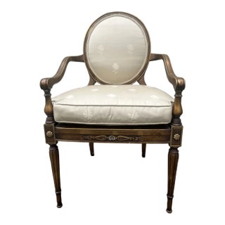 Mid 20th Century Louis XVI Style French Armchair For Sale