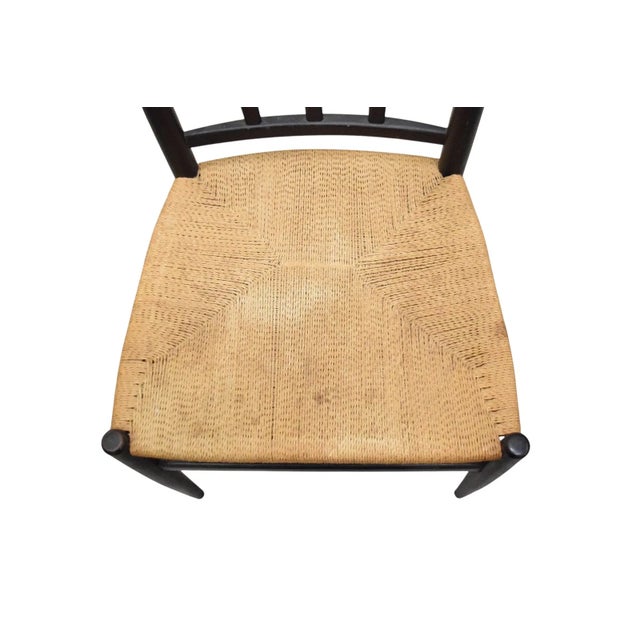 Mid-Century Ebonized Chiavari Style High-Back Chair For Sale - Image 12 of 14