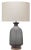 Transitional Lifestyle by JY Grey Frosted Glass Table Lamp For Sale - Image 3 of 5