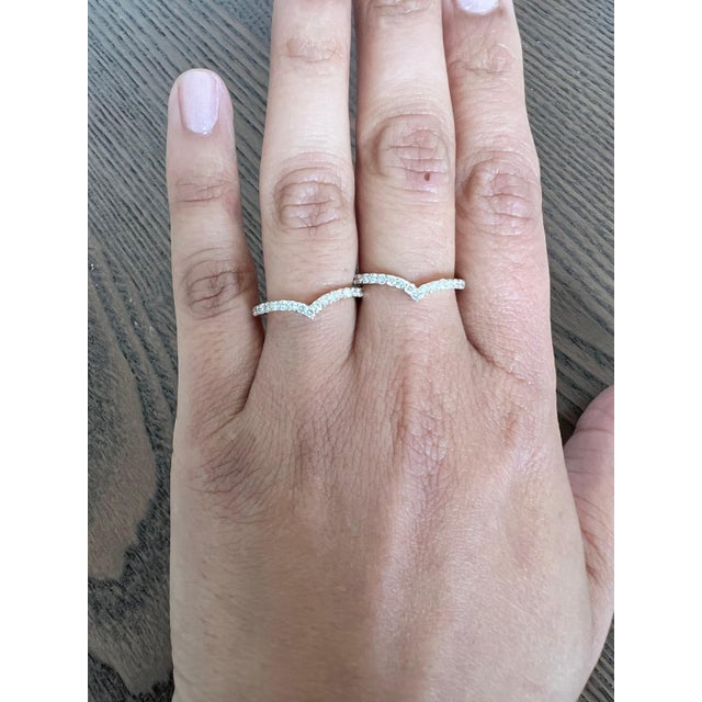 0.79 Carat Round Cut Diamond Rose Gold Bands, Size 7 For Sale - Image 10 of 10