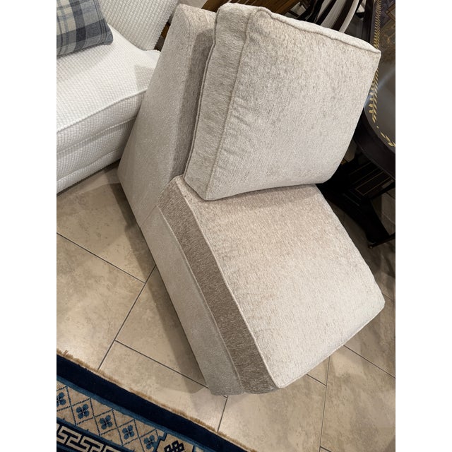 Off-white Armless Slipper Chair For Sale - Image 8 of 9