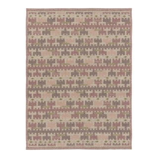 Contemporary Scandinavian Style Geometric Wool Rug, by Rug & Kilim, India For Sale