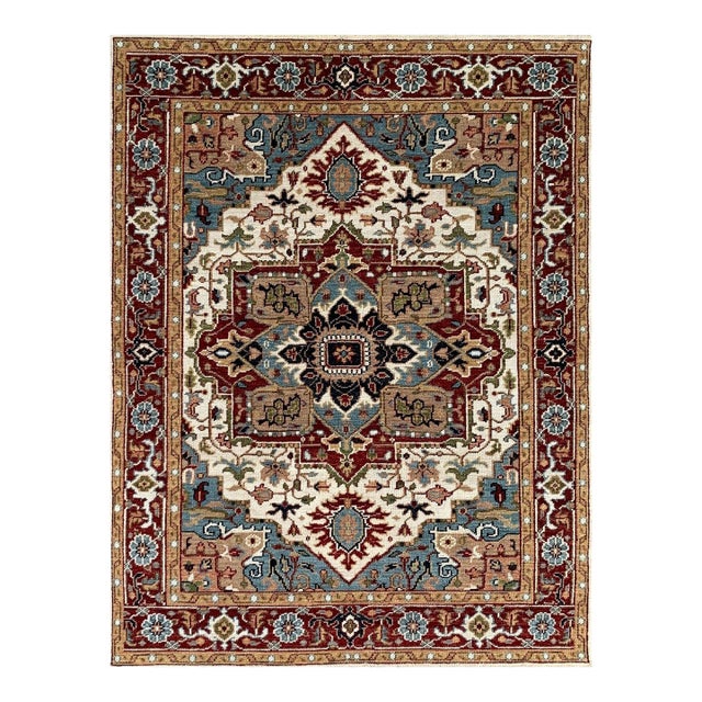 8x10 Versatile Oriental Traditional Ivory Medallion Hand Knotted Wool Carpet Rug For Sale
