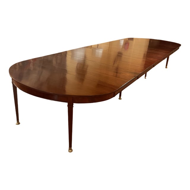 Directoire Louis XVI Style Extendable Mahogany Dining Table For Sale