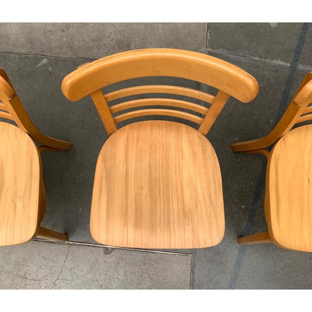 Mid-Century German Bentwood Chairs by ZPM Radomsko for Mobilair, 1950s, Set of 3 For Sale - Image 14 of 18