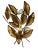 Metal 1950s Italian Gilt Metal Wall Floral Sculpture For Sale - Image 7 of 8
