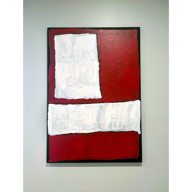Entitled "My Country", this bold and abstract landscape painting was by renowned Australian aboriginal artist Kudditji...