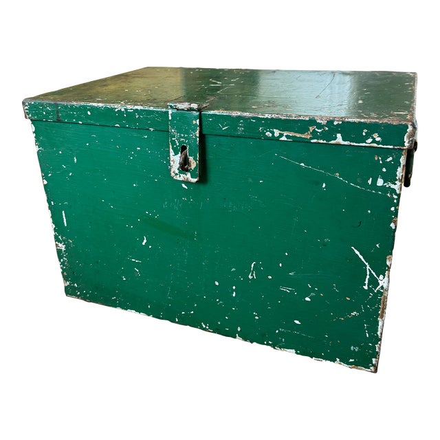 1940s Industrial Vintage Air Force Steel Trunk | Chairish
