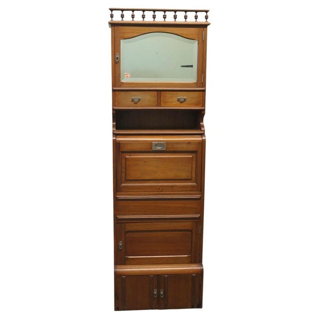 Antique French Marine Vanity Cabinet with Sink, 1910 For Sale - Image 9 of 9