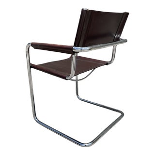 Mid Century Bauhaus Matteo Grassi Leather Mg5 Cantilever Chair For Sale