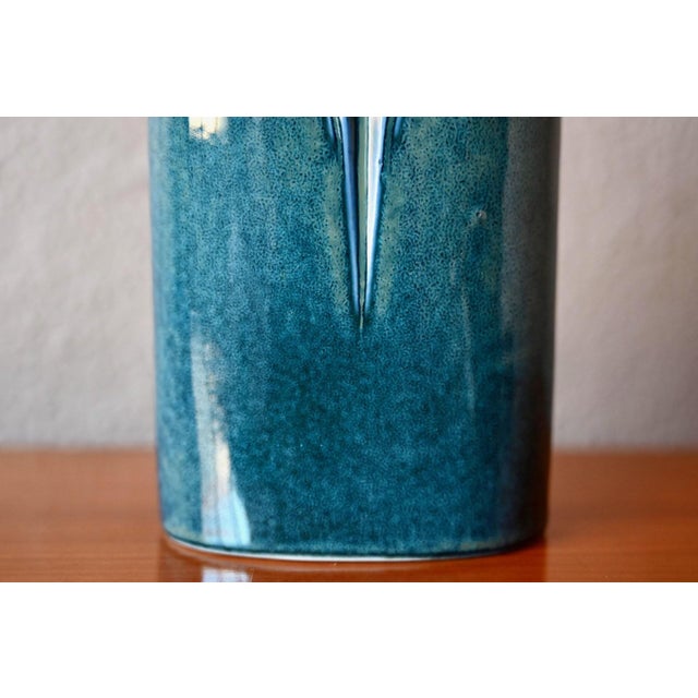 Ceramic Vintage Art Deco Porcelain Vase from Virebent, 1970s For Sale - Image 7 of 10