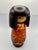 Japanese Vintage Sosaku Kokeshi Doll in Red Kimono With Floral Kimono For Sale - Image 3 of 12