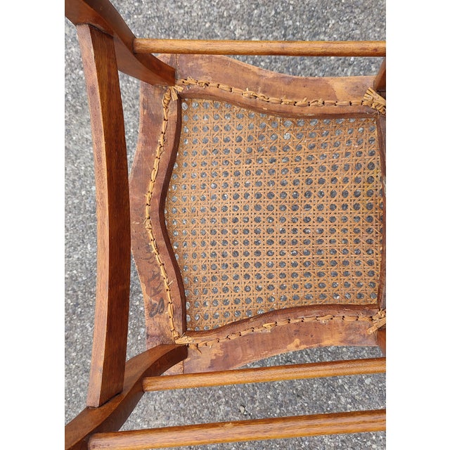 Early 20th Century Victorian Cane Seat Side Chair For Sale In Washington DC - Image 6 of 9
